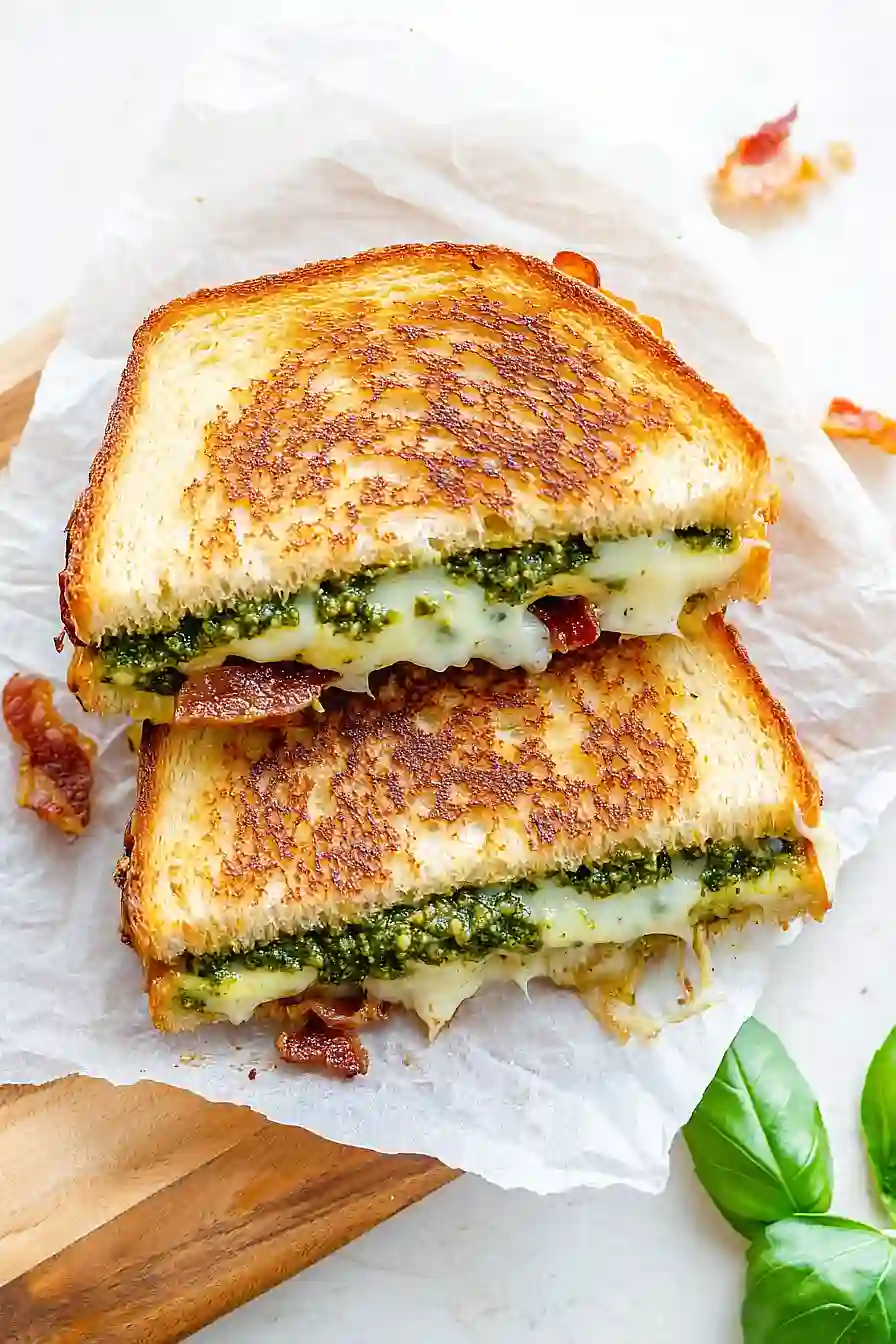 pesto grilled cheese