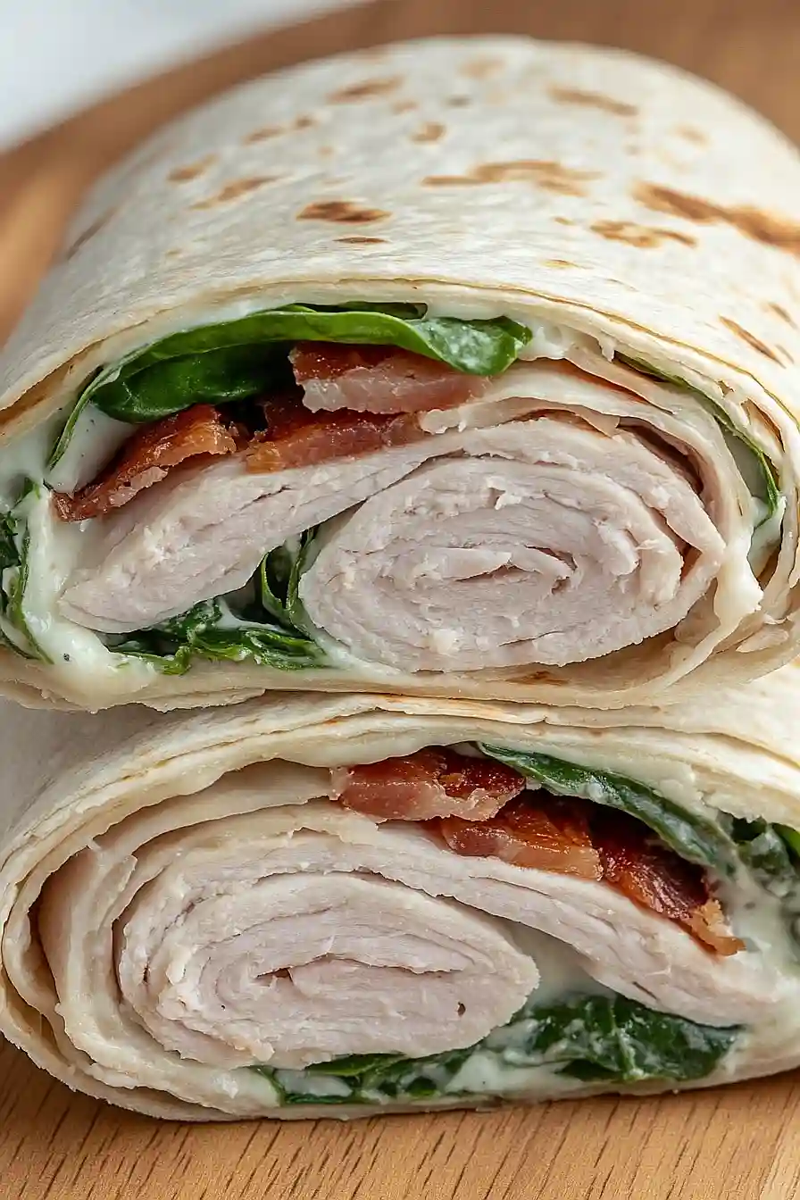 turkey bacon spinach wrap