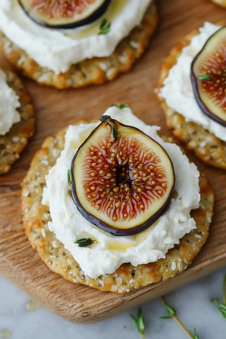 cream cheese and fig jam appetizer