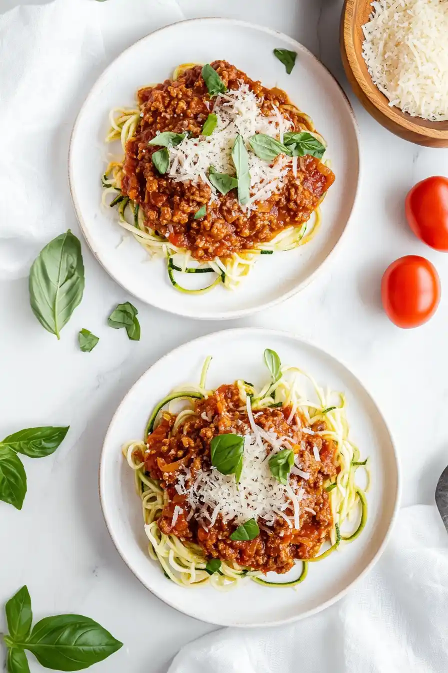Savory Bolognese with Zucchini Noodles