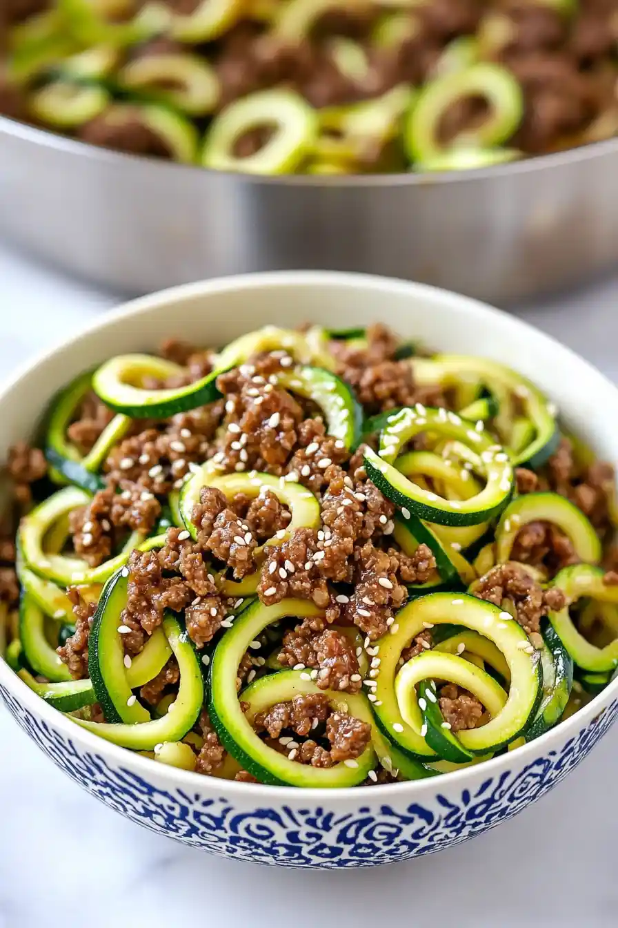 Flavorful Korean Beef Zucchini Noodles