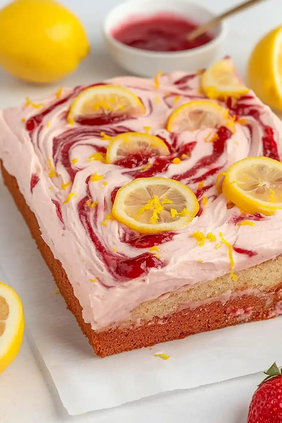 strawberry lemon cake