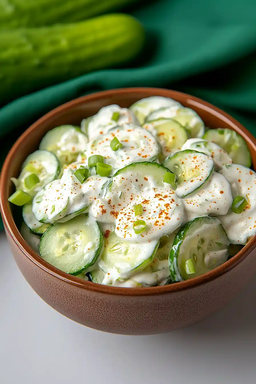 cucumber salad with evaporated milk