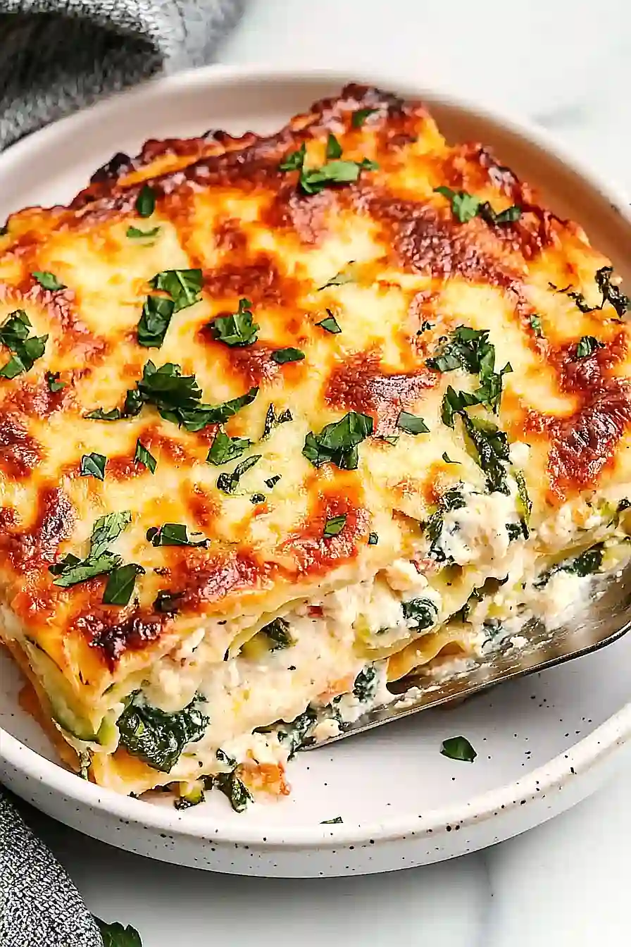 cheesy spinach zucchini lasagna