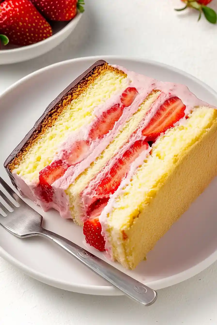 strawberry ice cream cake