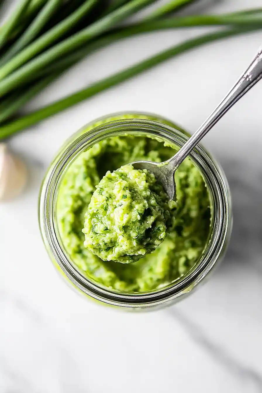 garlic scape pesto