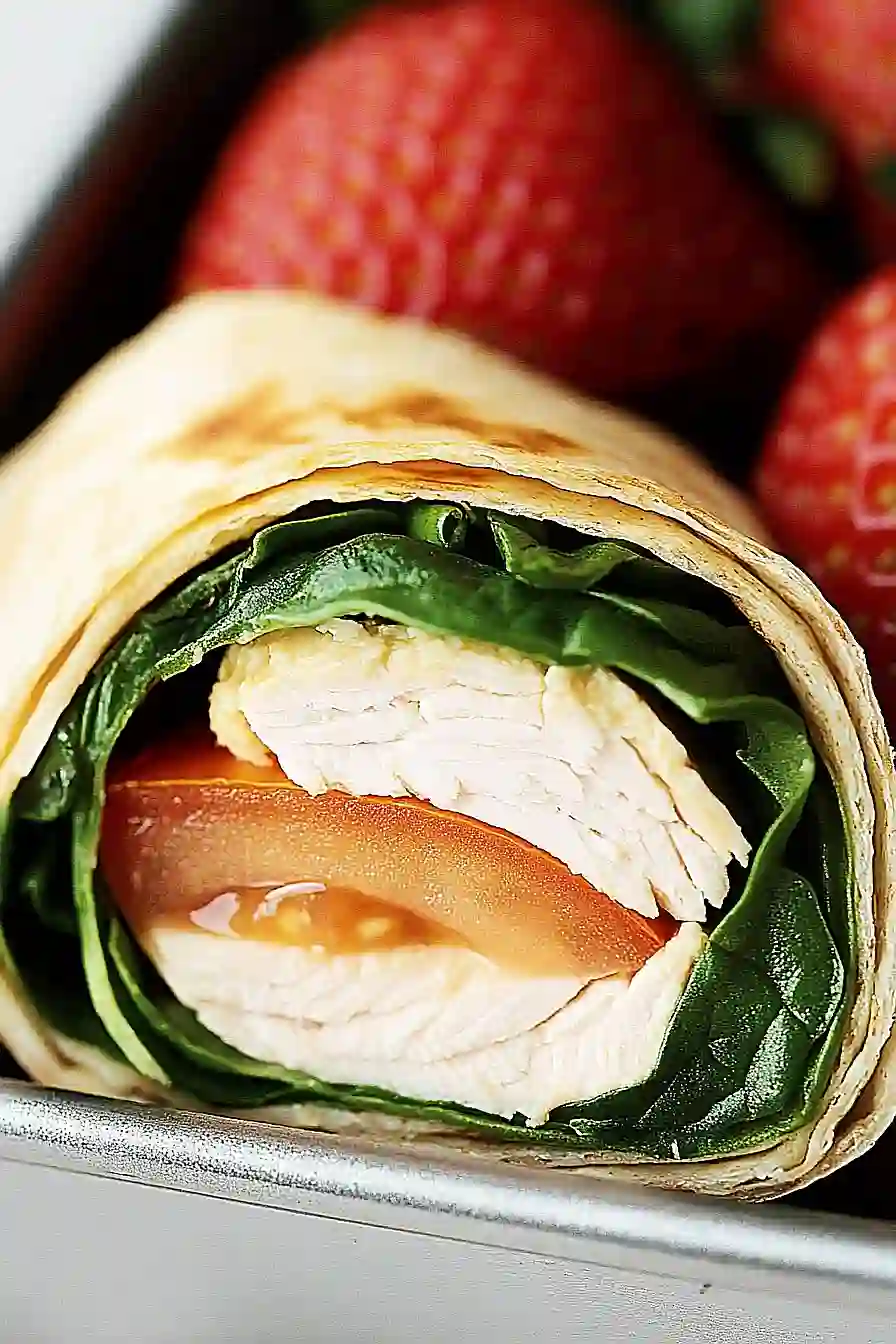 turkey hummus spinach wrap