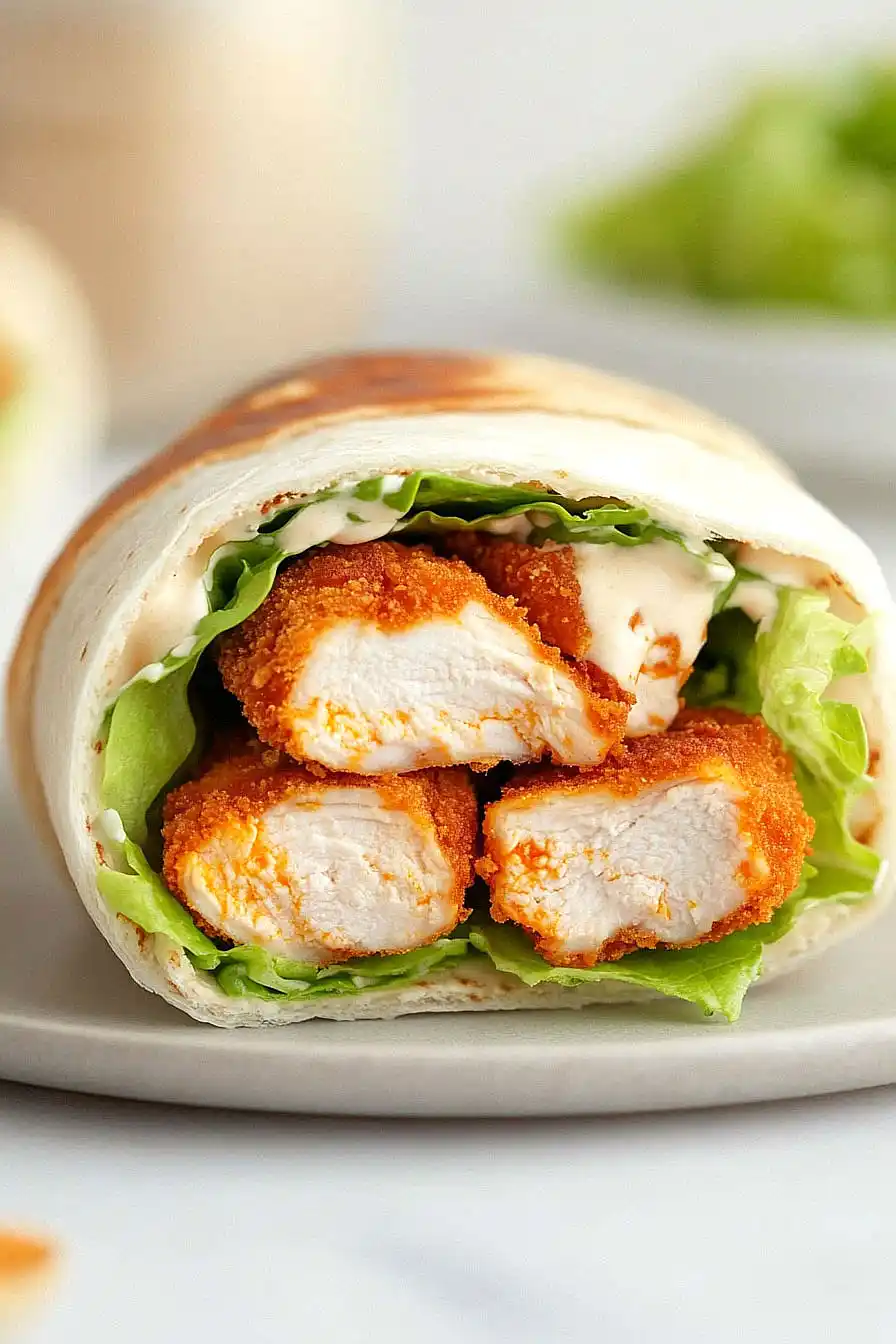 crispy buffalo chicken wraps