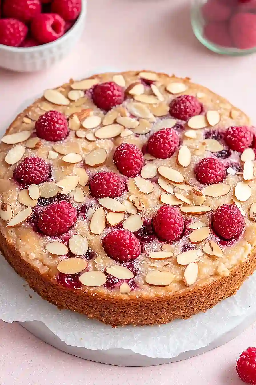 raspberry almond cake