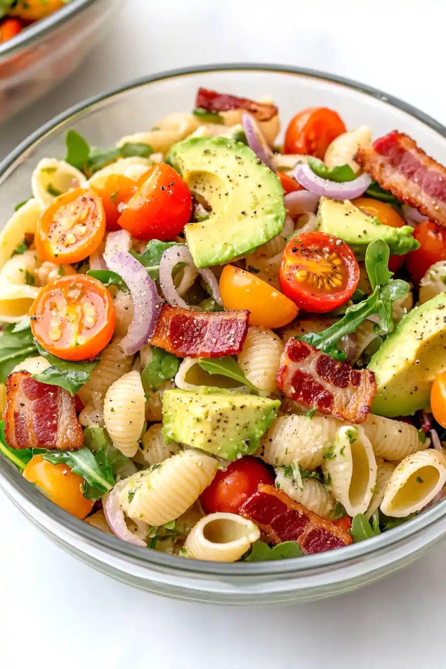 Perfect BLT Pasta Salad with Avocado