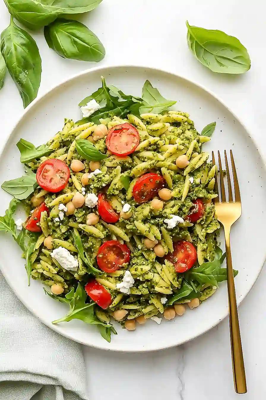 pesto orzo salad