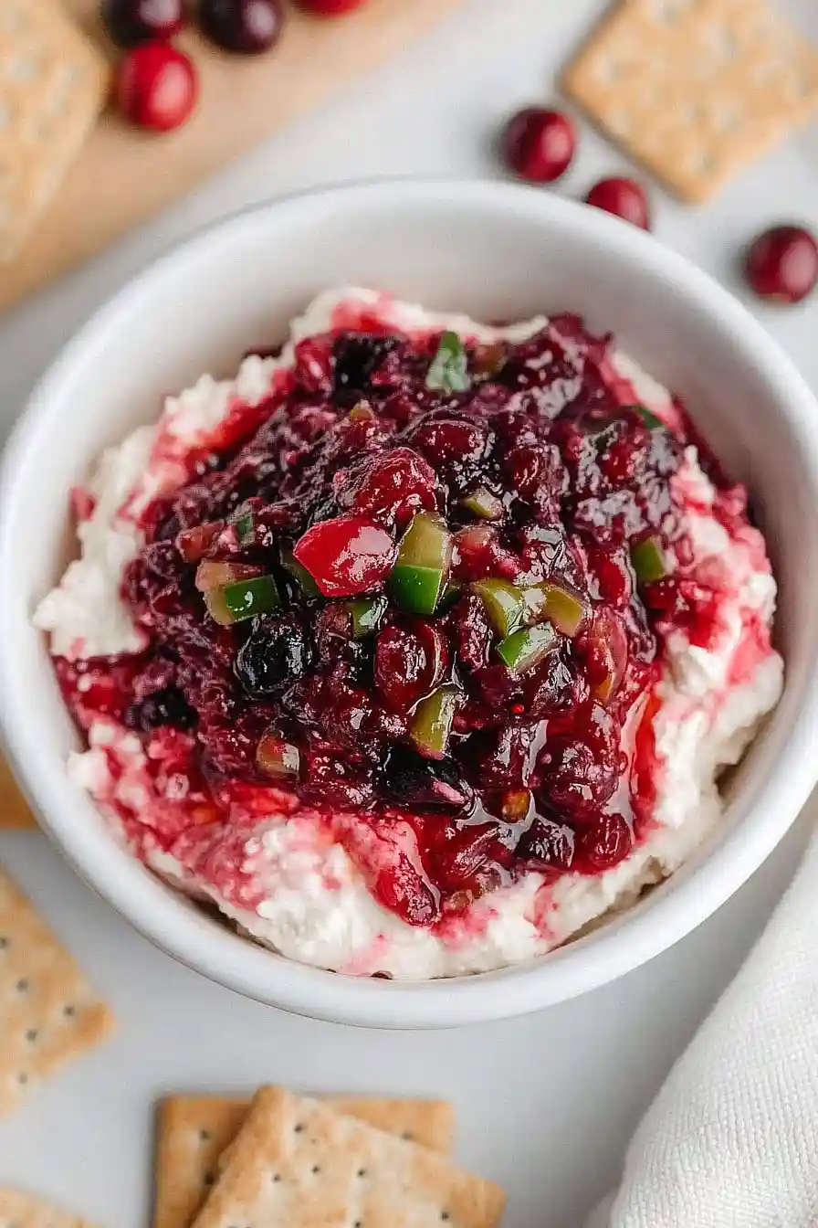 cranberry jalapeño cream cheese dip