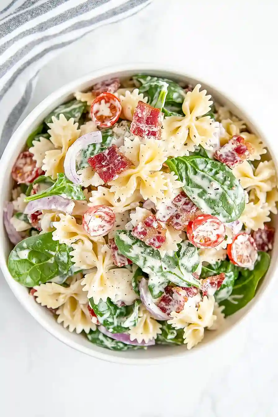 blt pasta salad with mayo