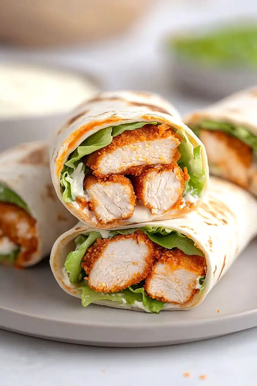crispy buffalo chicken wraps