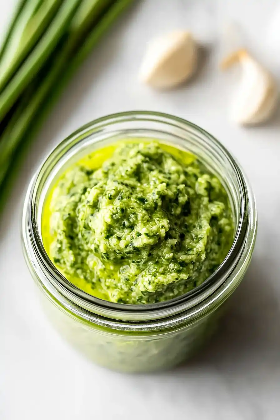 garlic scape pesto