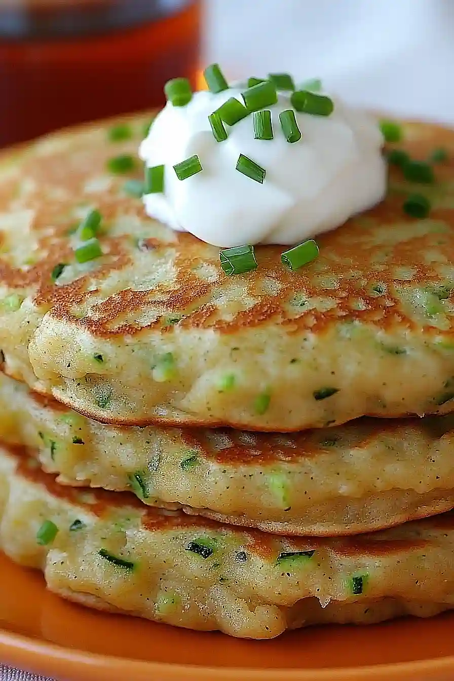 zucchini cheddar pancakes