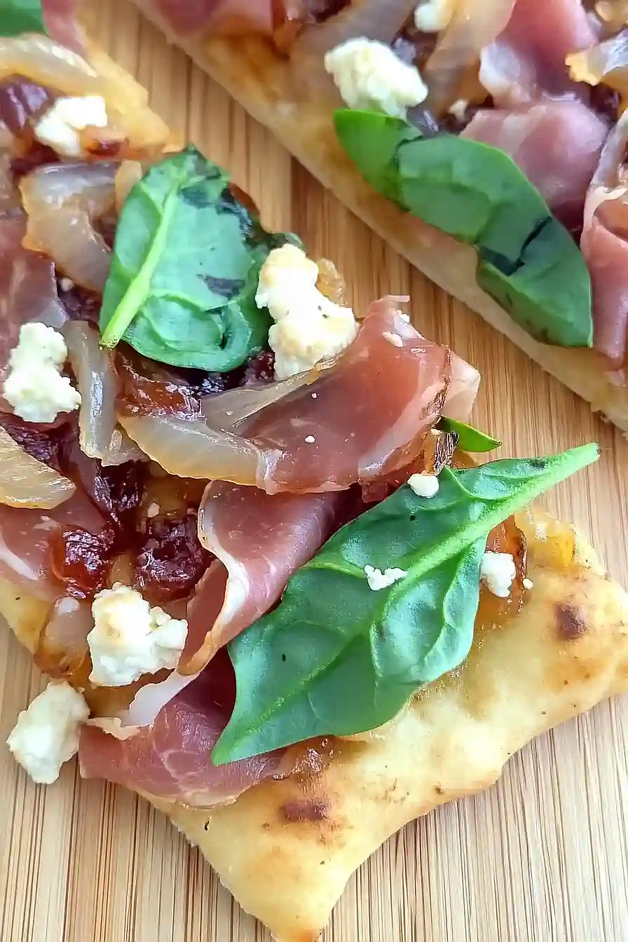 prosciutto and fig jam flatbread