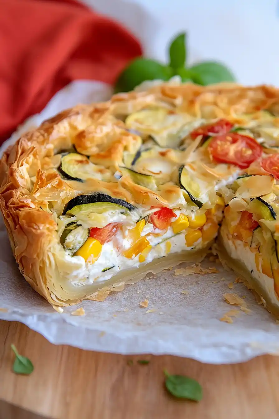 zucchini phyllo quiche