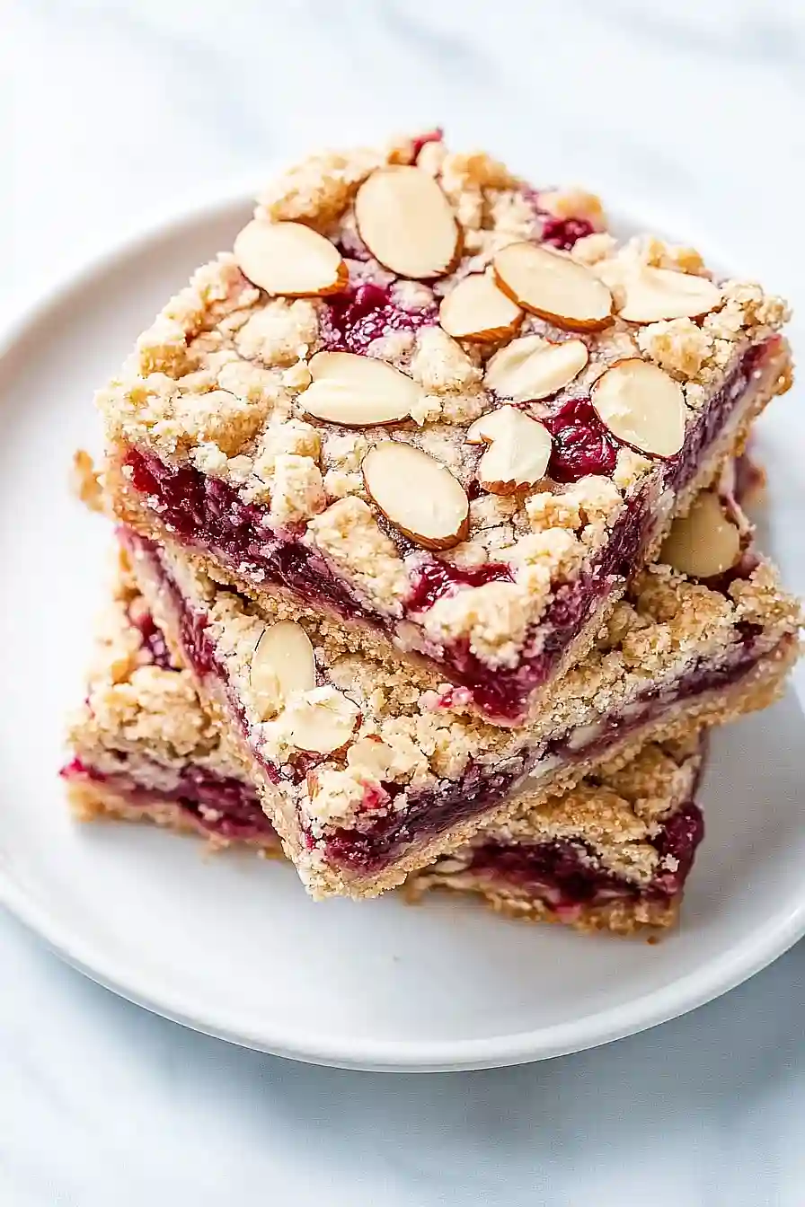 raspberry almond bars