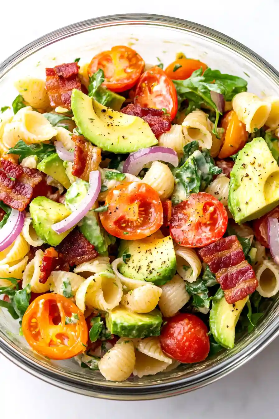 Perfect BLT Pasta Salad with Avocado