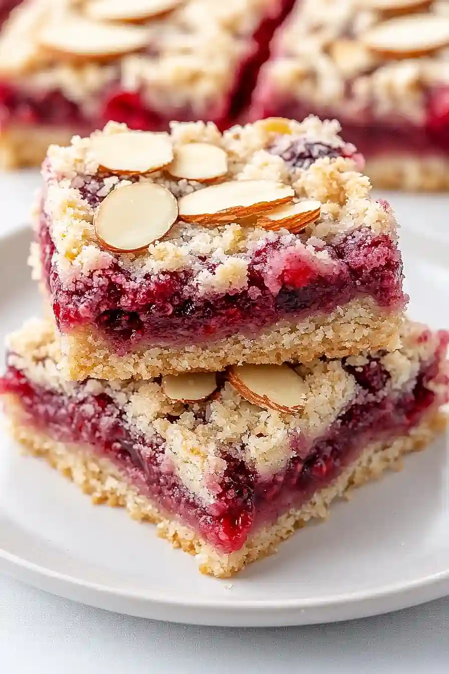 raspberry almond bars