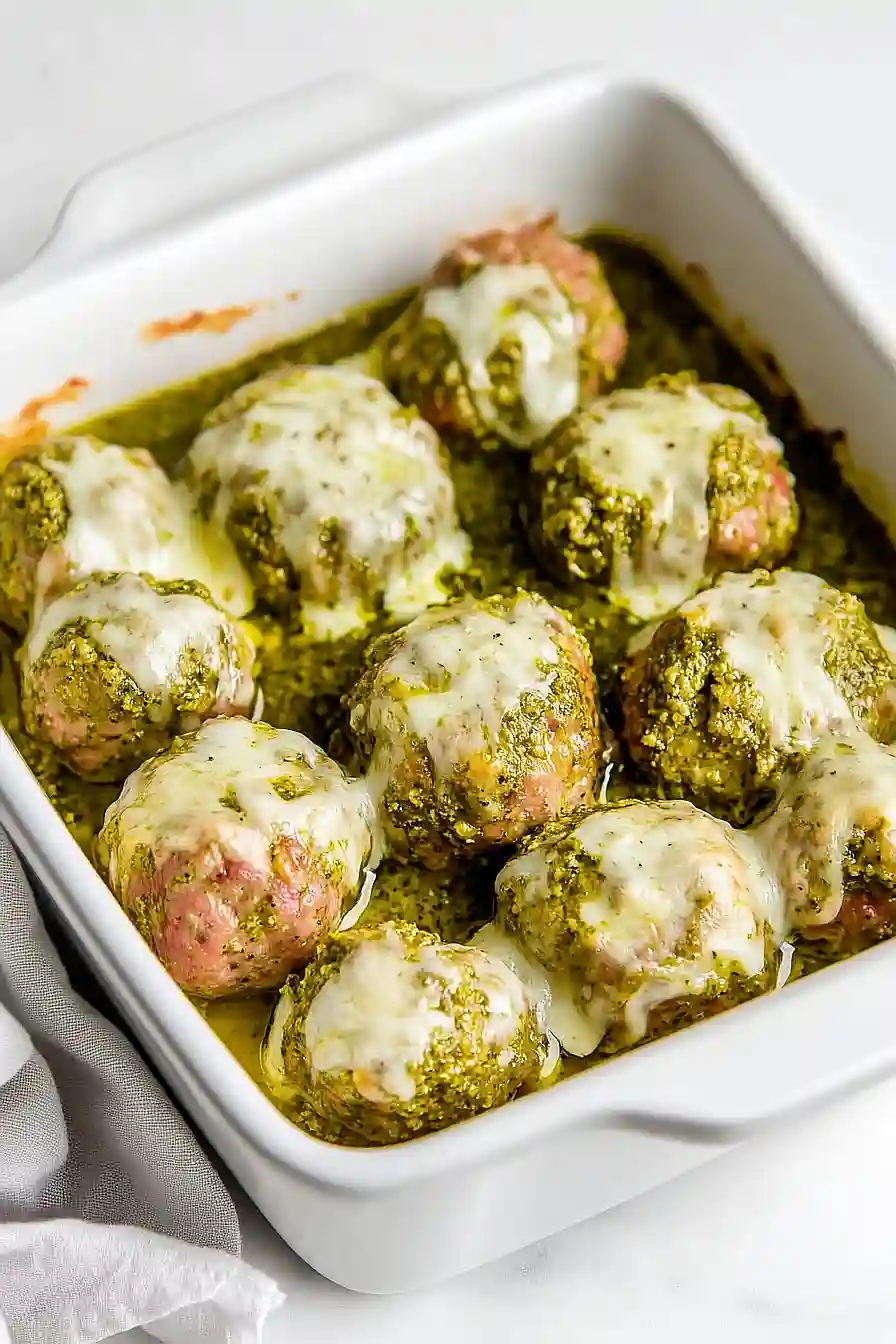 pesto turkey meatballs