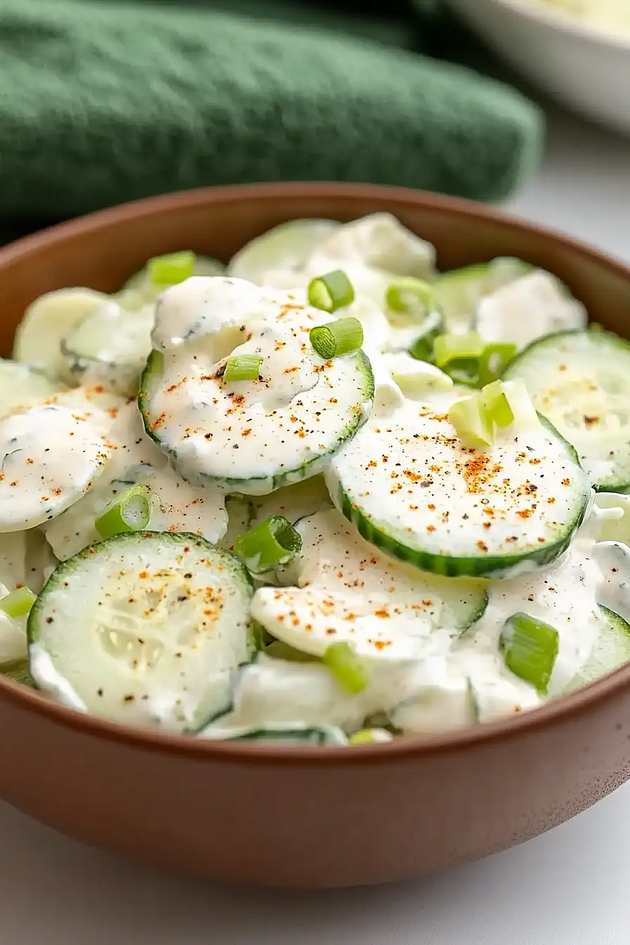 cucumber salad with evaporated milk