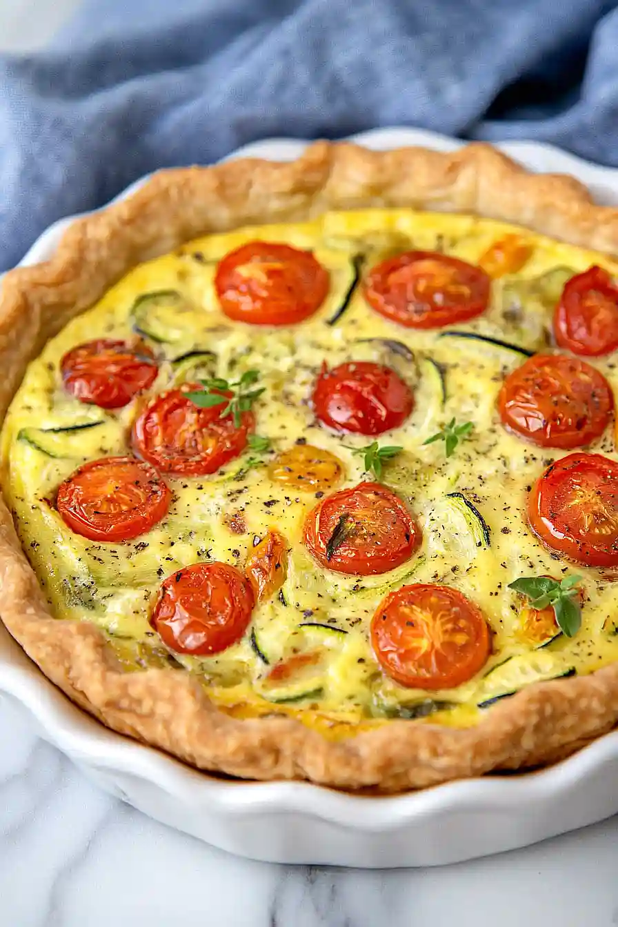 zucchini tomato quiche