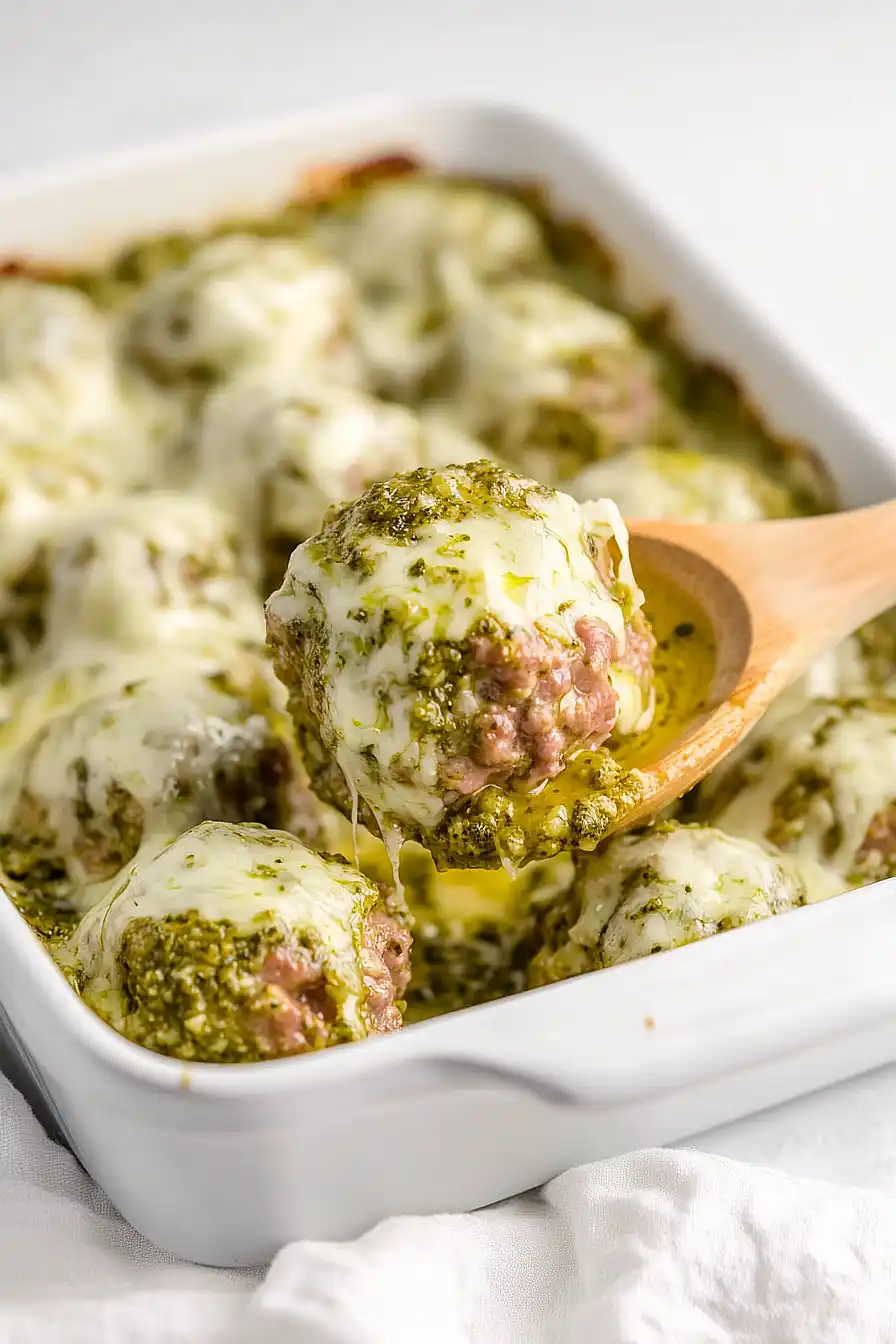 pesto turkey meatballs