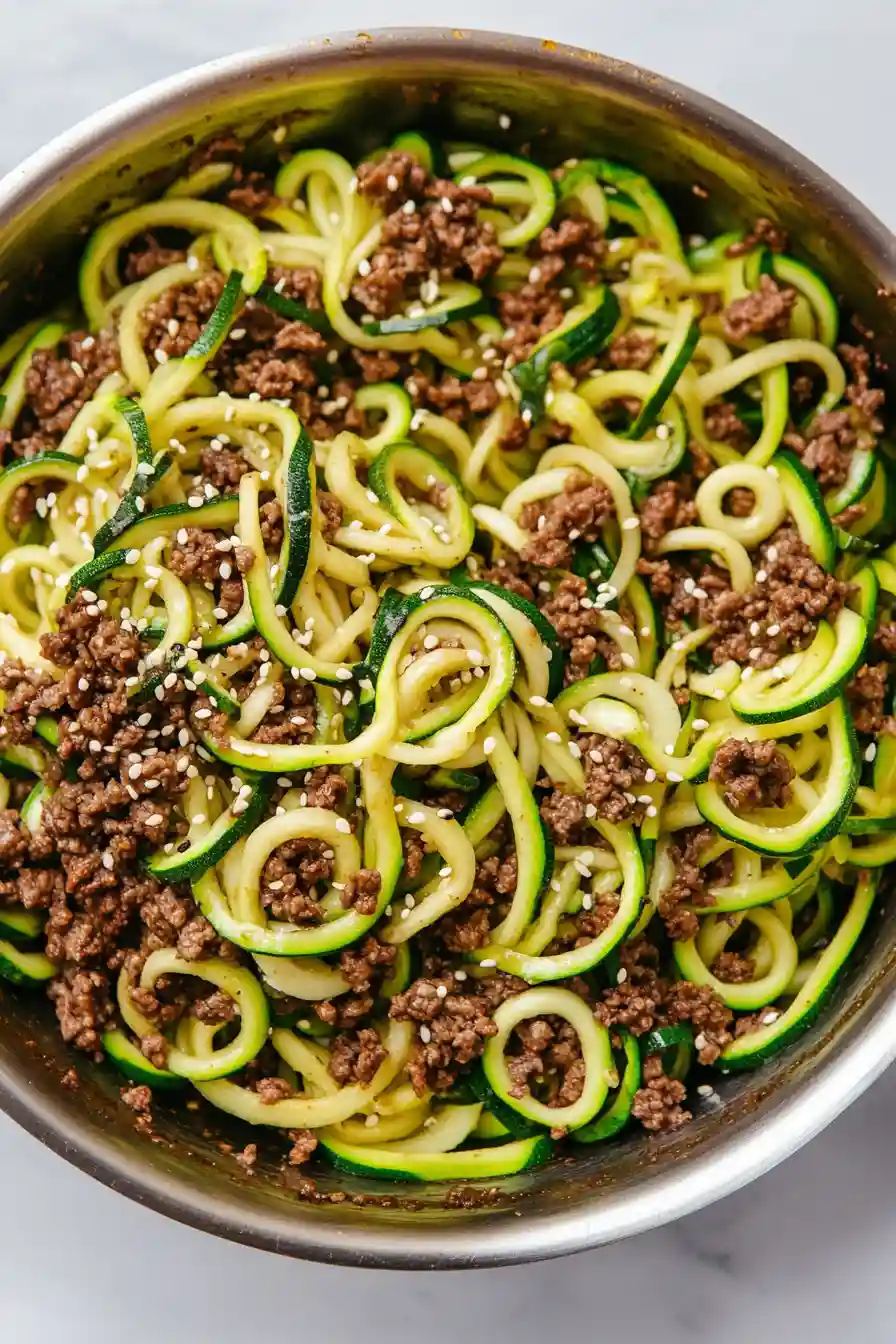 Flavorful Korean Beef Zucchini Noodles