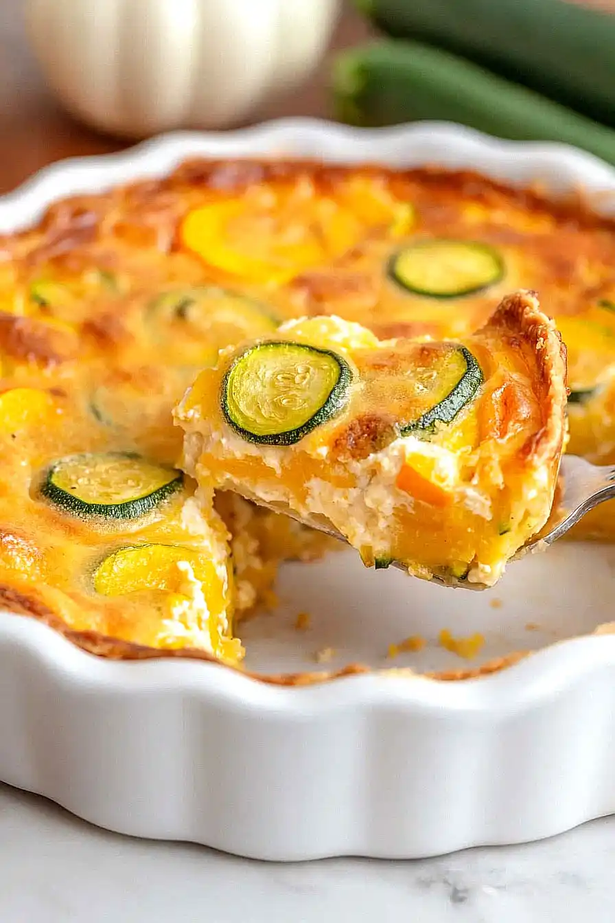 squash and zucchini quiche