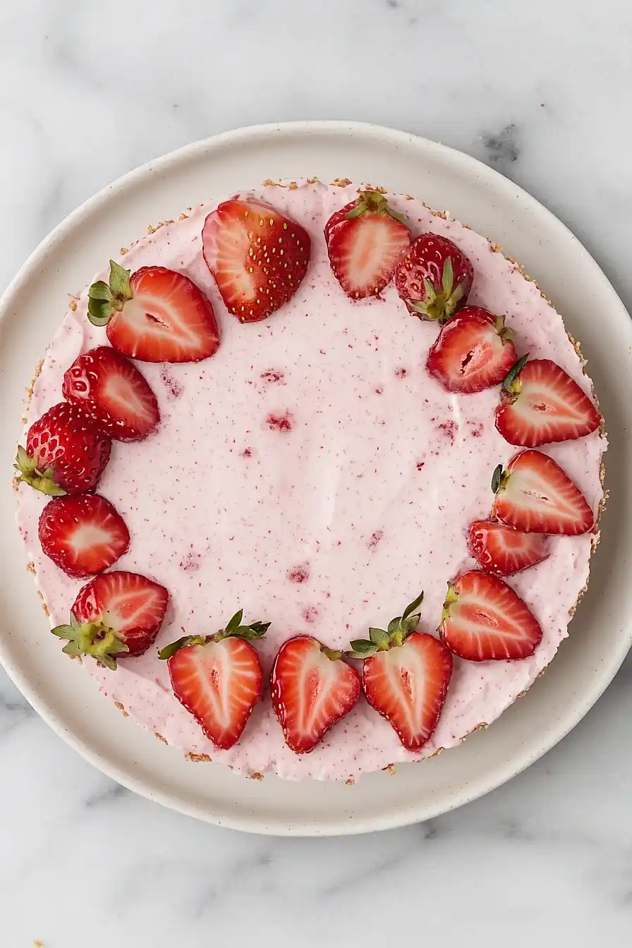 strawberry icebox pie