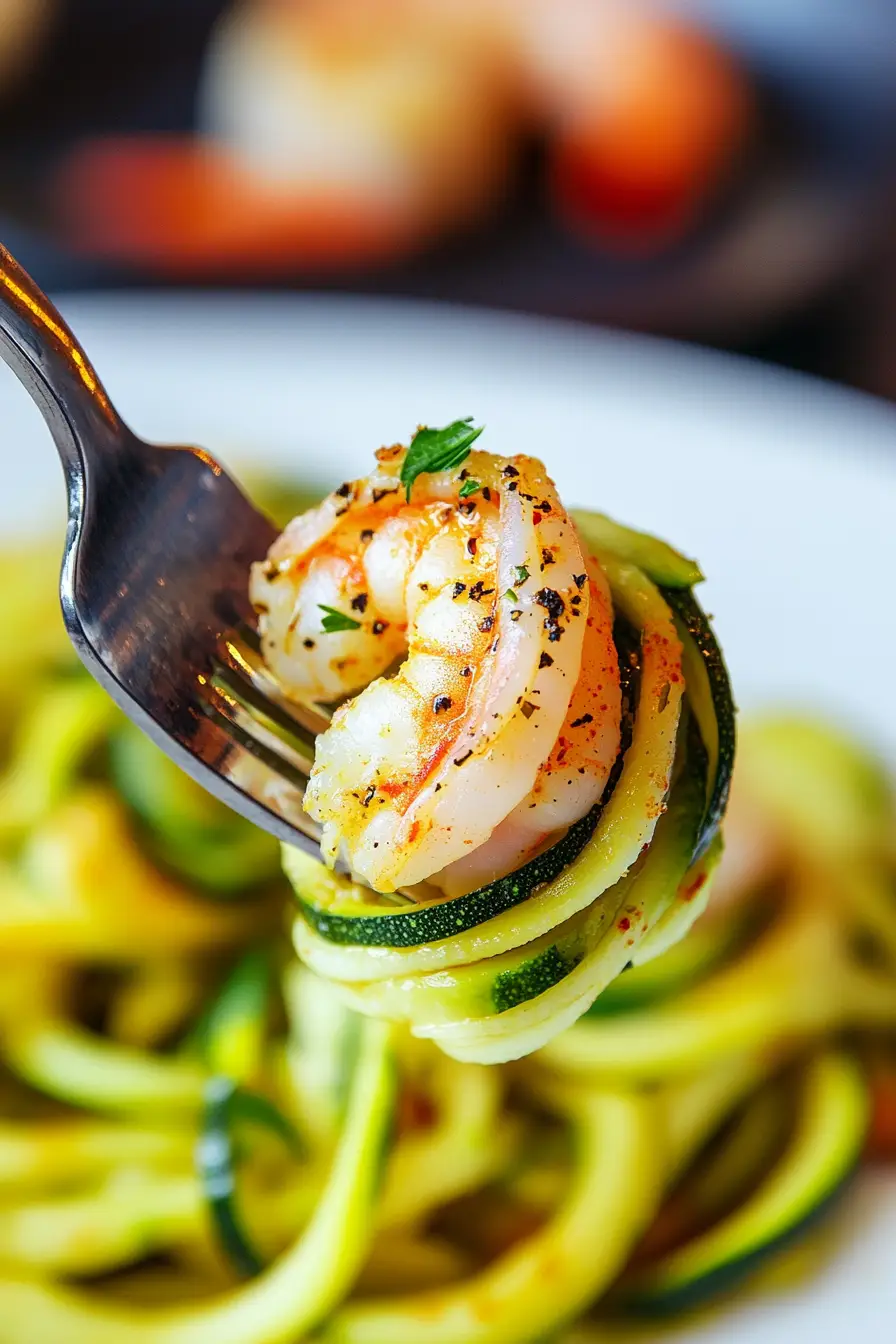 15-Minute Lemon Garlic Butter Shrimp with Zucchini Noodles