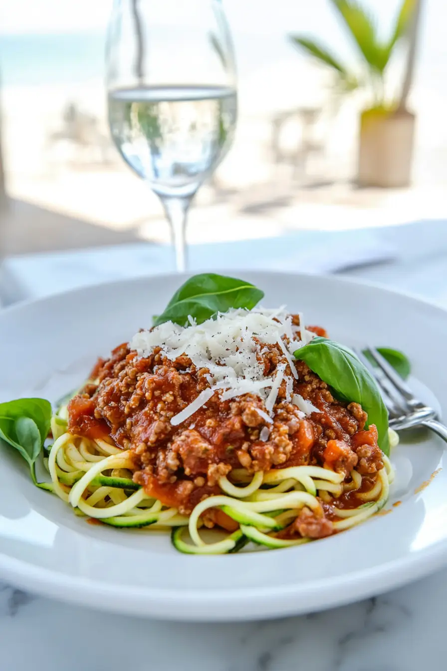 Savory Bolognese with Zucchini Noodles