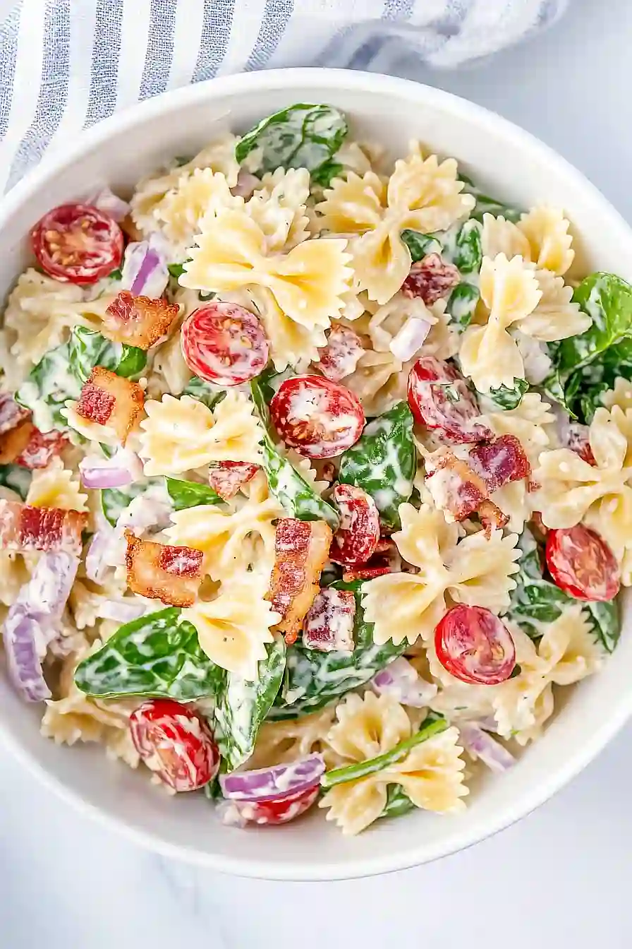 blt pasta salad with mayo