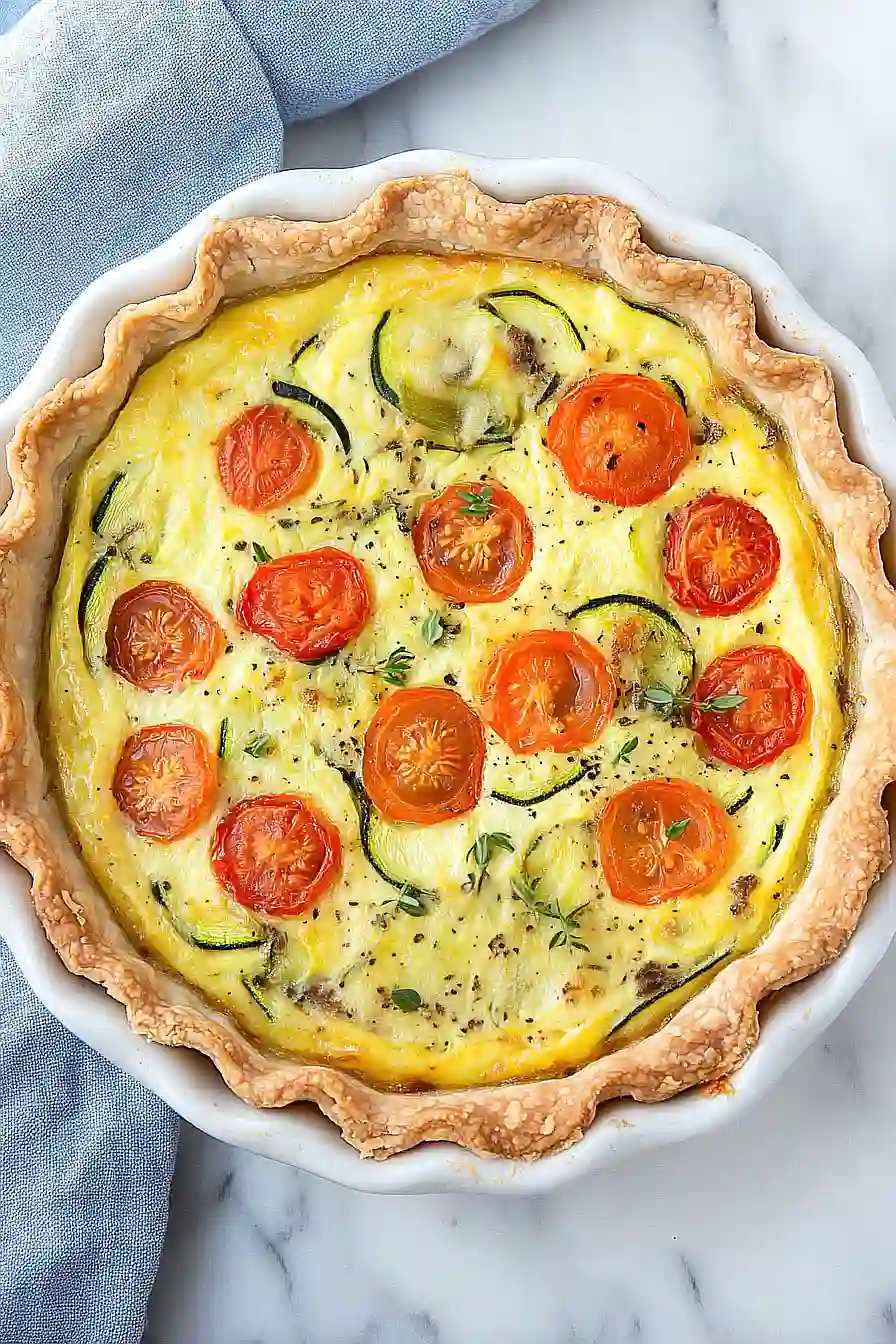 zucchini tomato quiche