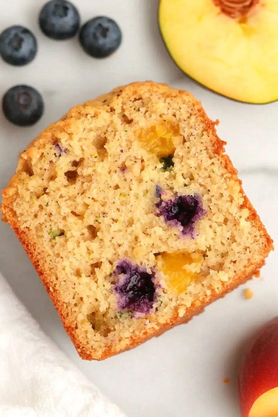 Homemade Blueberry Peach Zucchini Bread