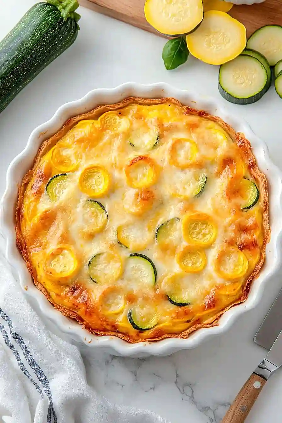 squash and zucchini quiche