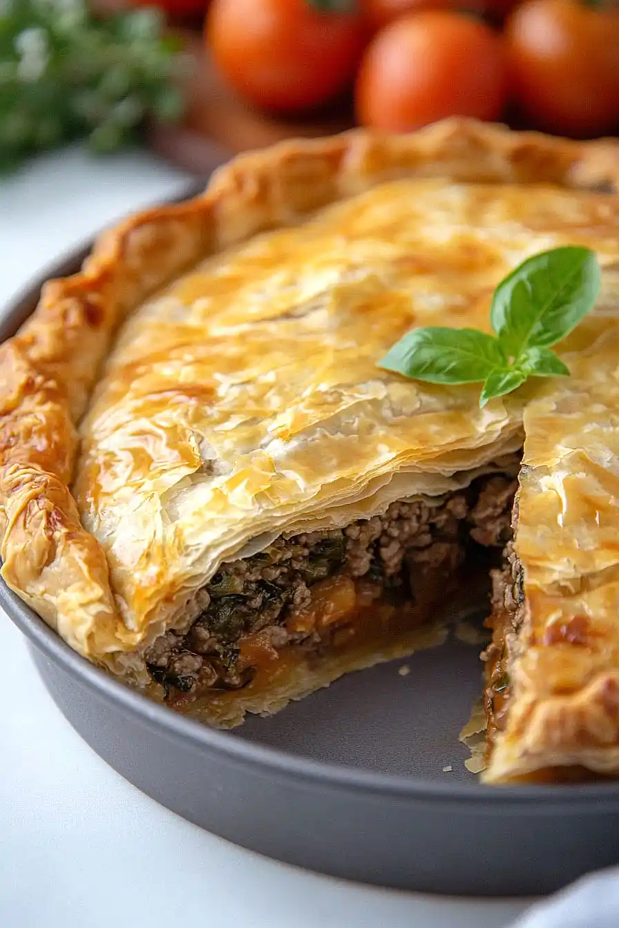 ground beef tomato pie