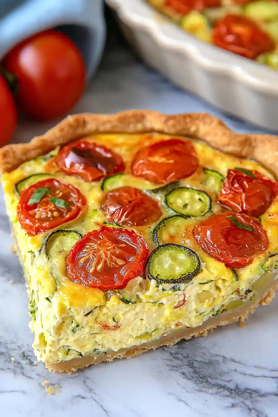 zucchini tomato quiche