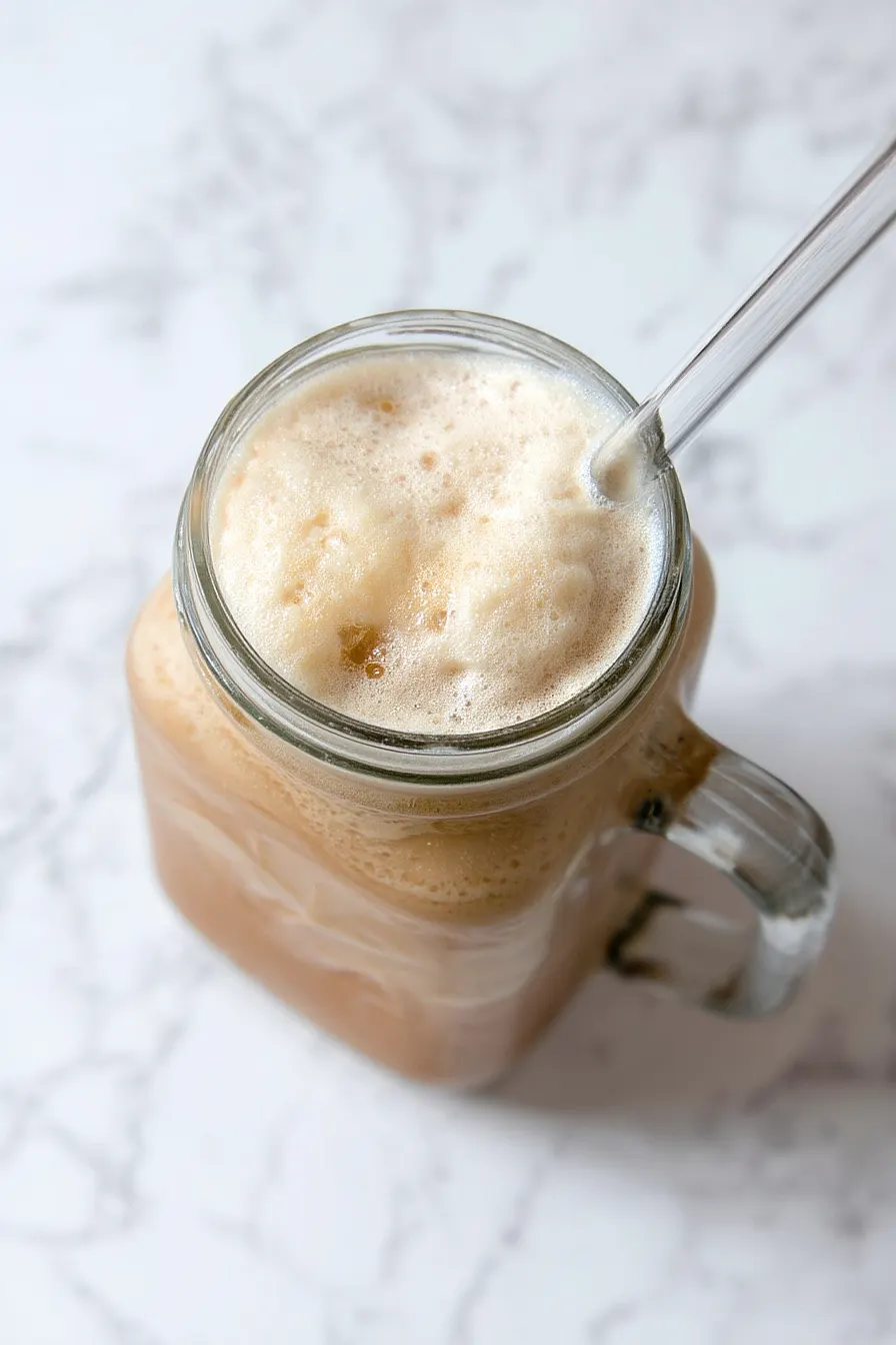 iced coffee with ice cream