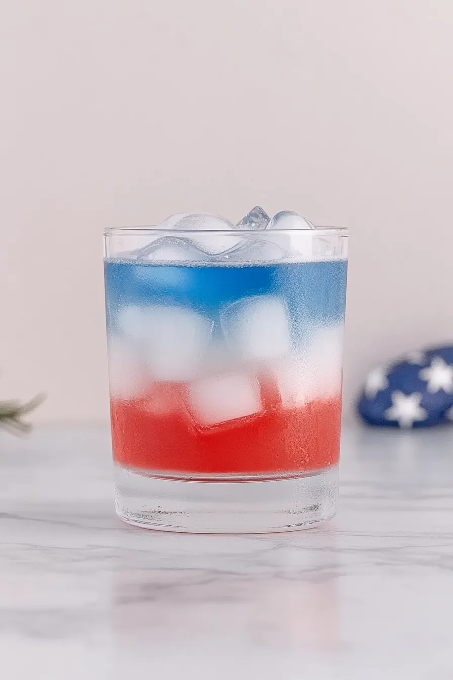 Red White and Blue Layered Cocktail