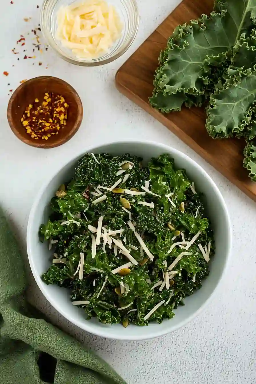 cooked kale salad