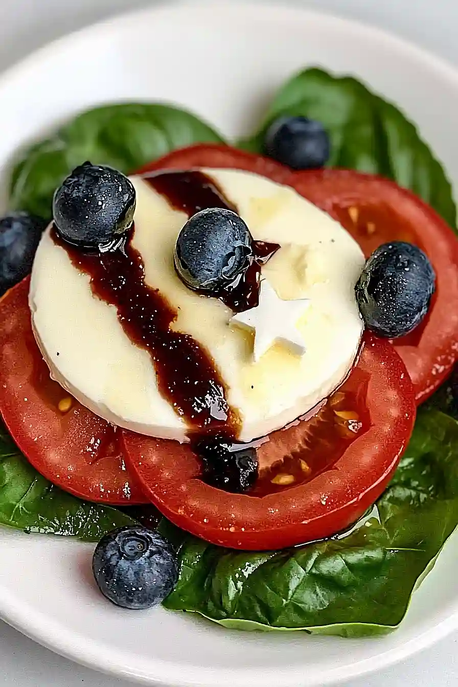 American flag caprese salad