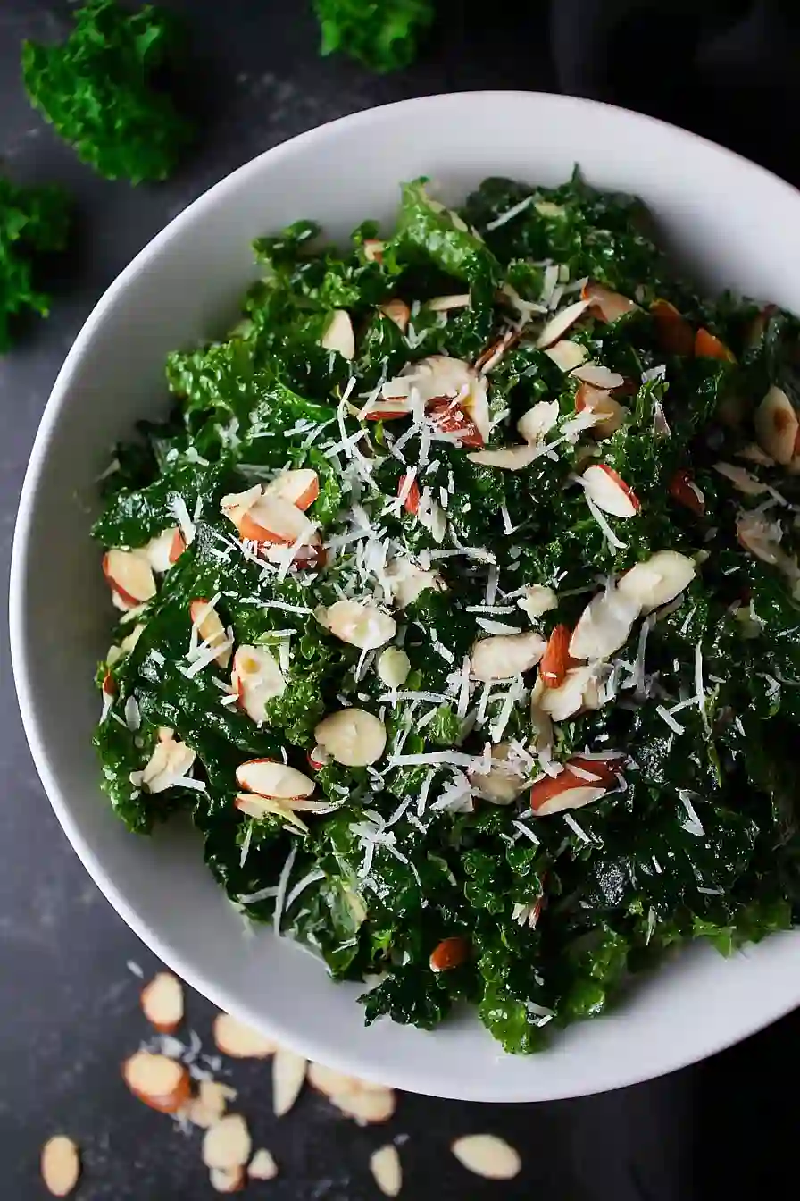kale salad with almonds