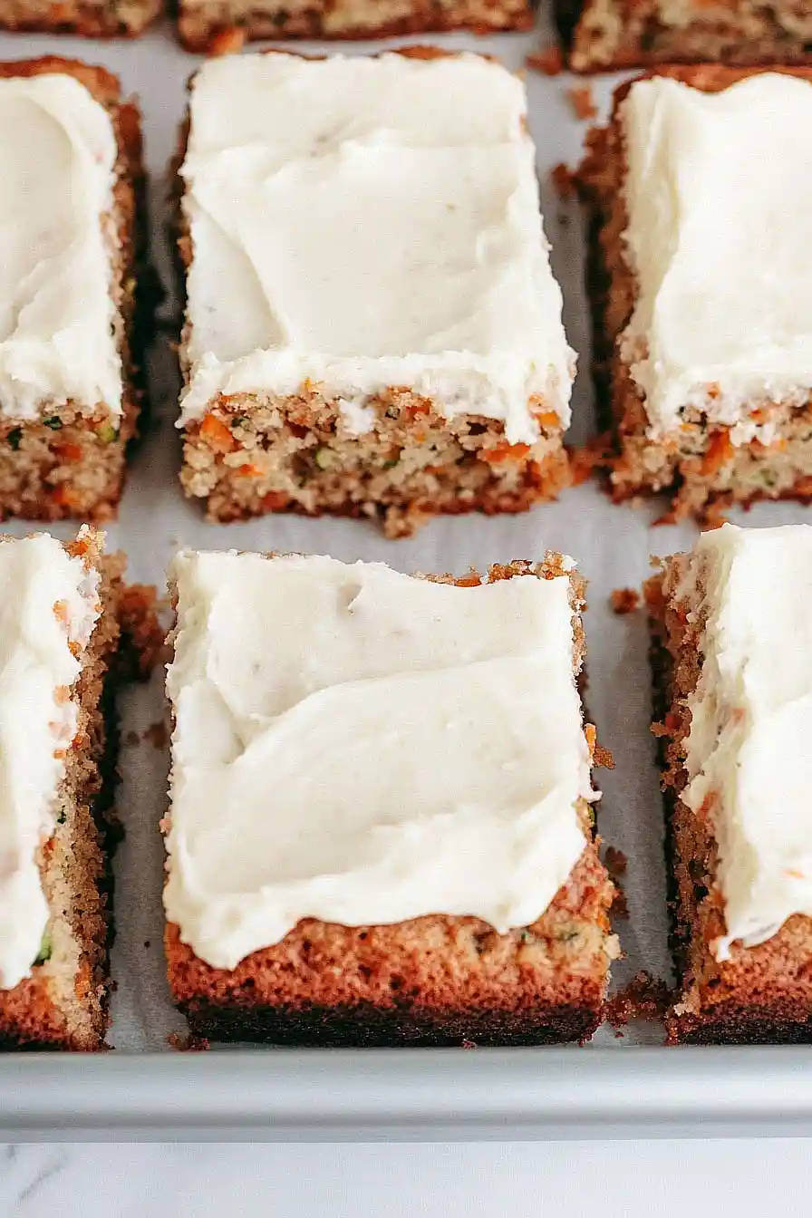 zucchini carrot cake with cream cheese icing