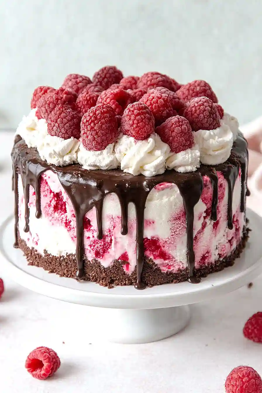 raspberry ice cream cake