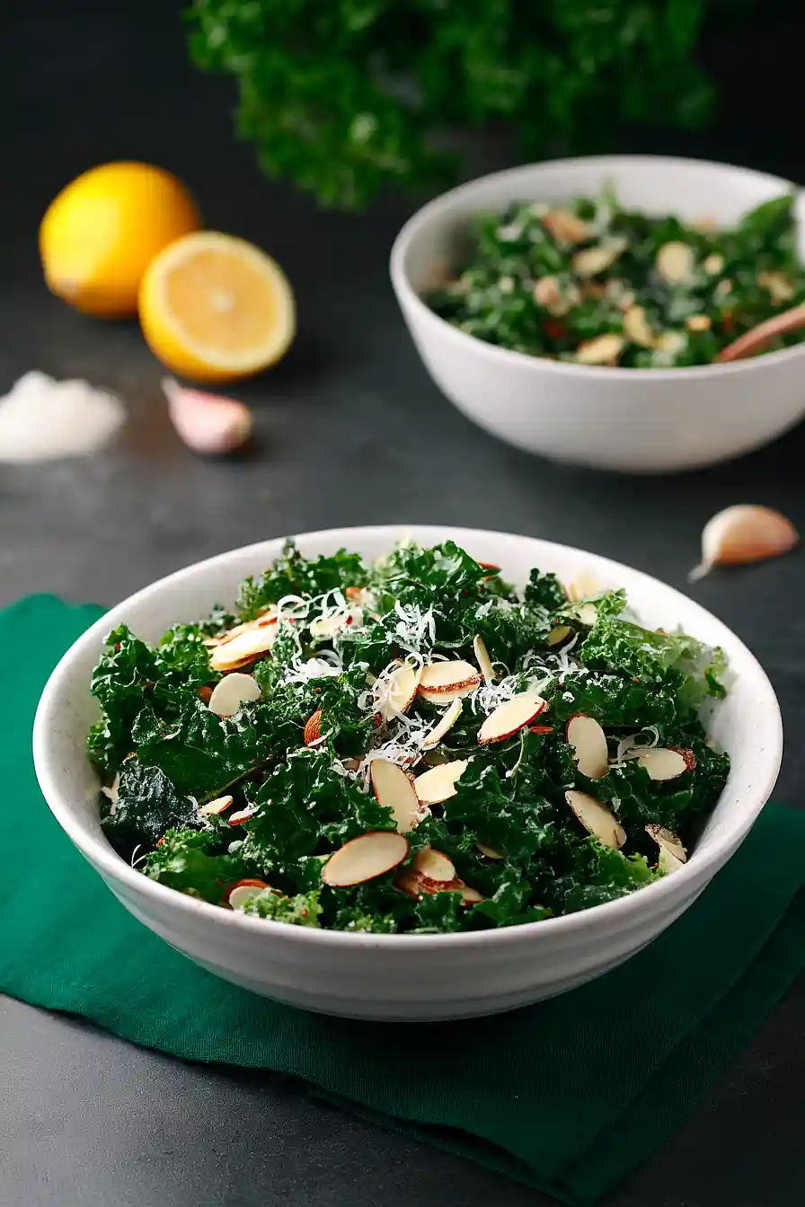 kale salad with almonds