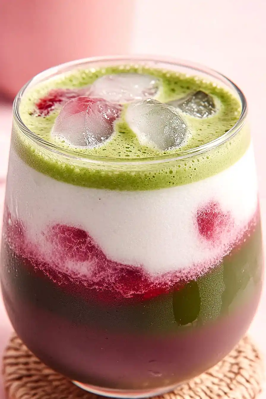 raspberry matcha