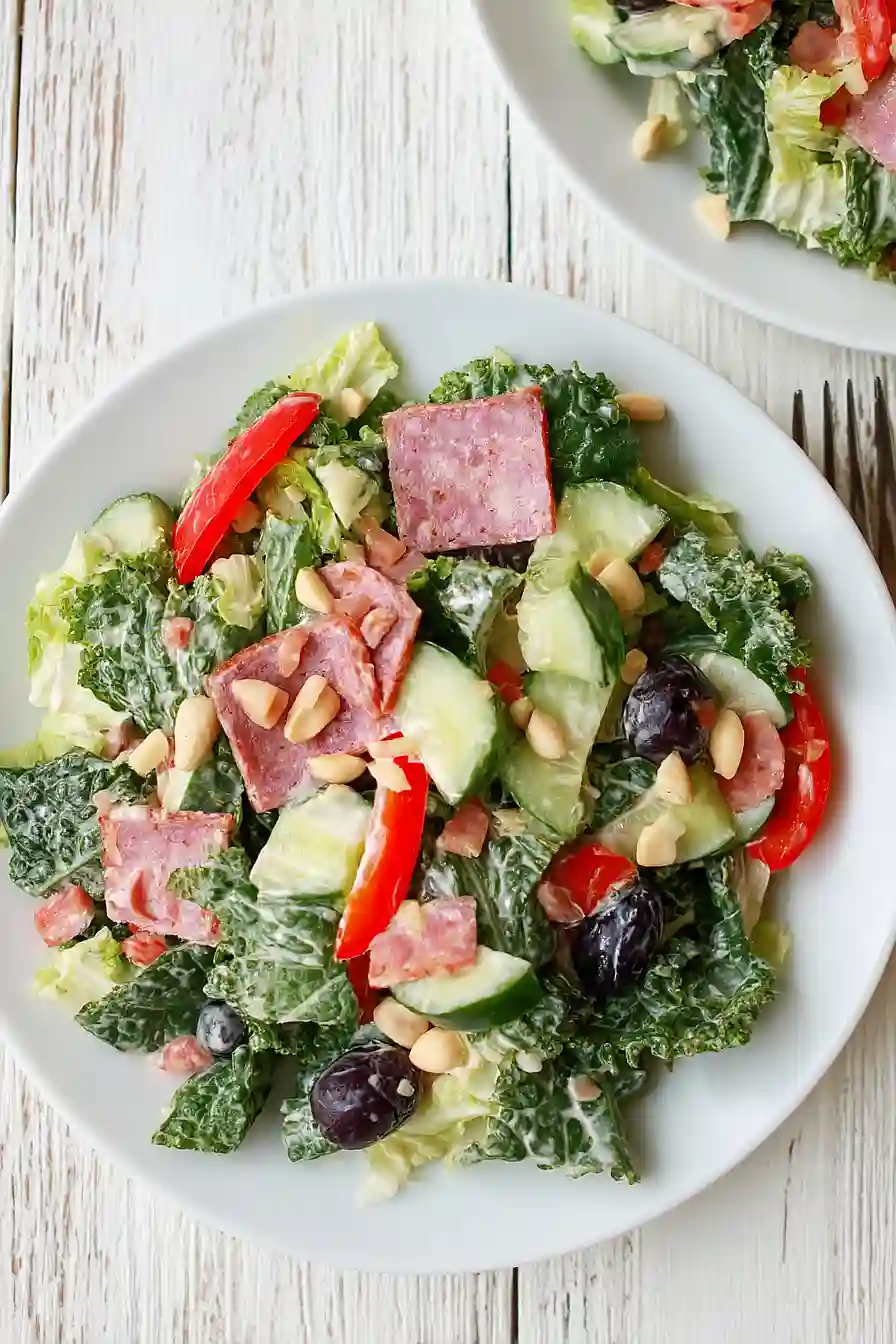 kale salad with creamy italian dressing